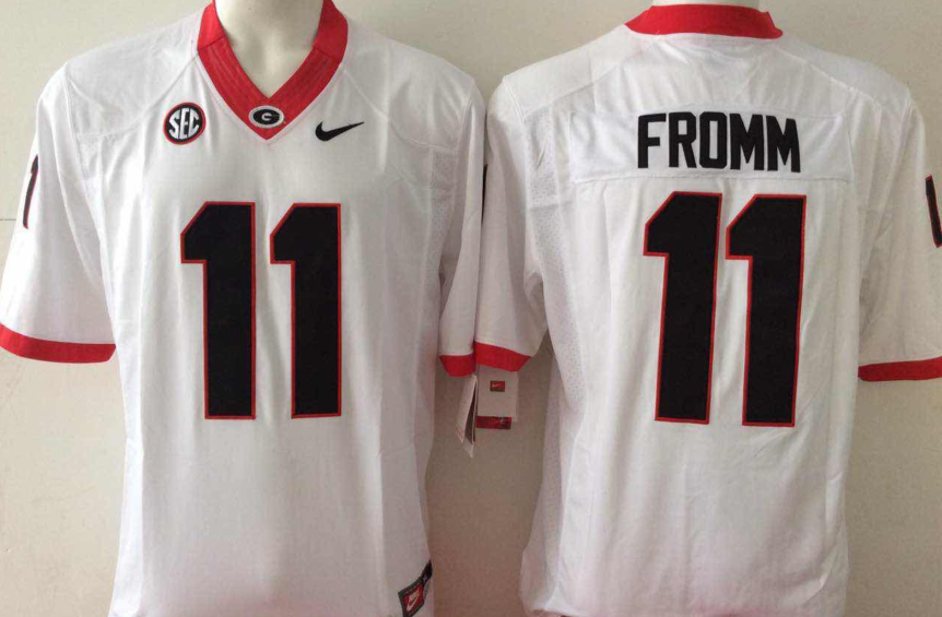 NCAA Men Georgia Bulldogs #11 fromm White->ncaa teams->NCAA Jersey